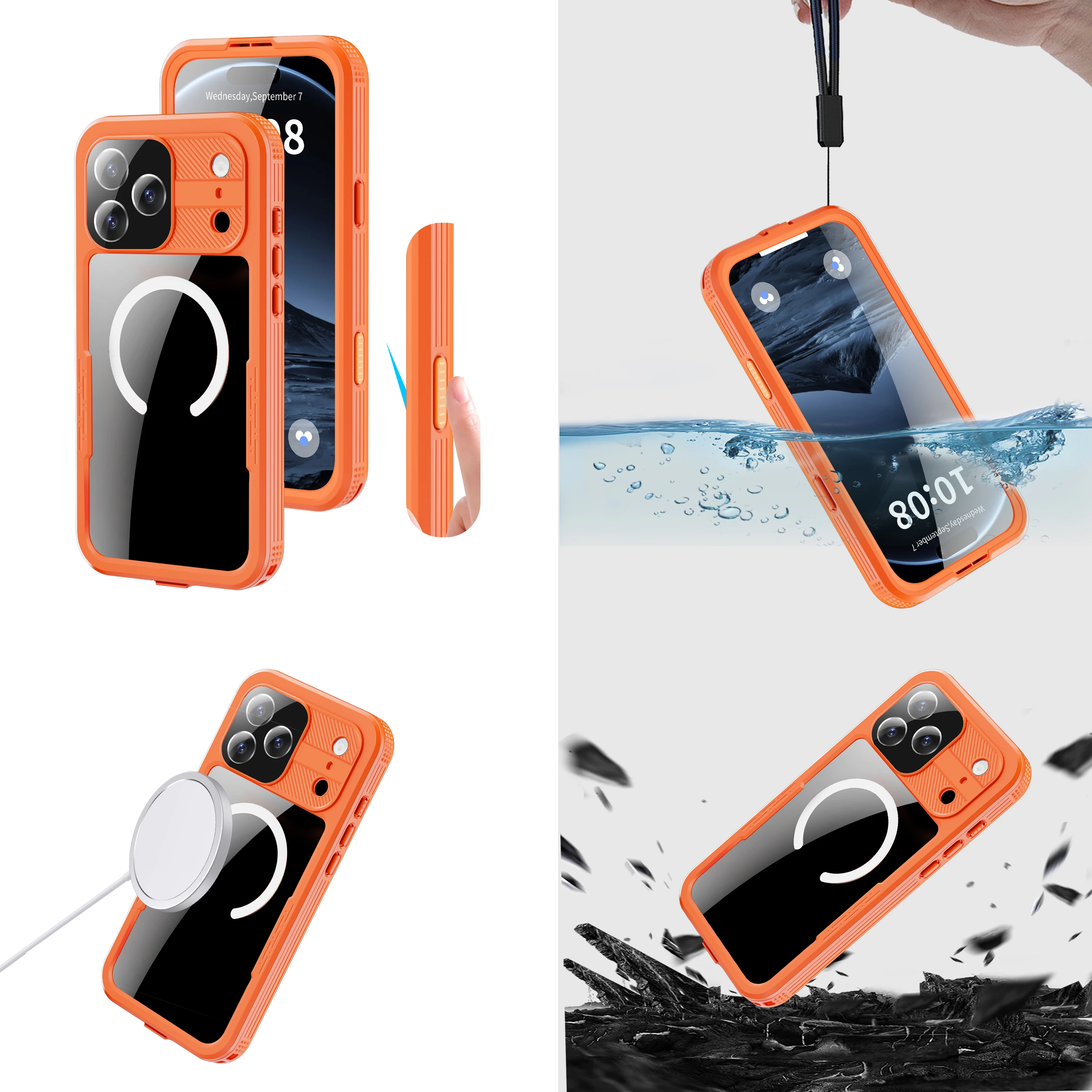 Suitable Shockproof and Dustproof IP68 Waterproof Phone Case, for Apple 17Pro Max/17Pro/Air/17 Durable Swimming Protection Cover
Suitable Shockproof and Dustproof IP68 Waterproof Phone Case, for Apple 17Pro Max/17Pro/Air/17 Durable Swimming Protection Cover