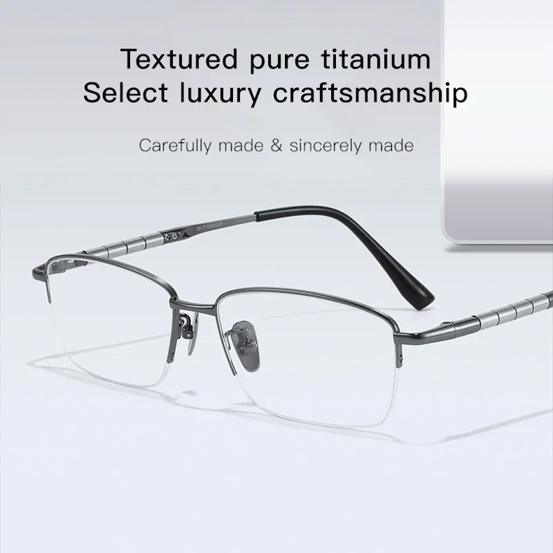 ENTITY High Quality trends Business Optical Glasses Frame Pure Titanium Half-frame Glasses Myopia Prescription eyewearfor men
ENTITY High Quality trends Business Optical Glasses Frame Pure Titanium Half-frame Glasses Myopia Prescription eyewearfor men