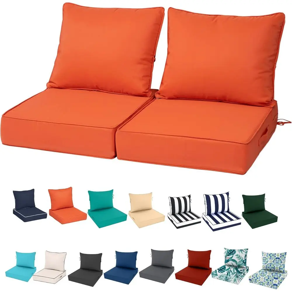 2 Set Outdoor Deep Seat Cushion Patio urniture Cushions 24x28x4 Inch, Outdoor Chair Cushions with Ties & Portable Handle, oam Cu
2 Set Outdoor Deep Seat Cushion Patio urniture Cushions 24x28x4 Inch, Outdoor Chair Cushions with Ties & Portable Handle, oam Cu