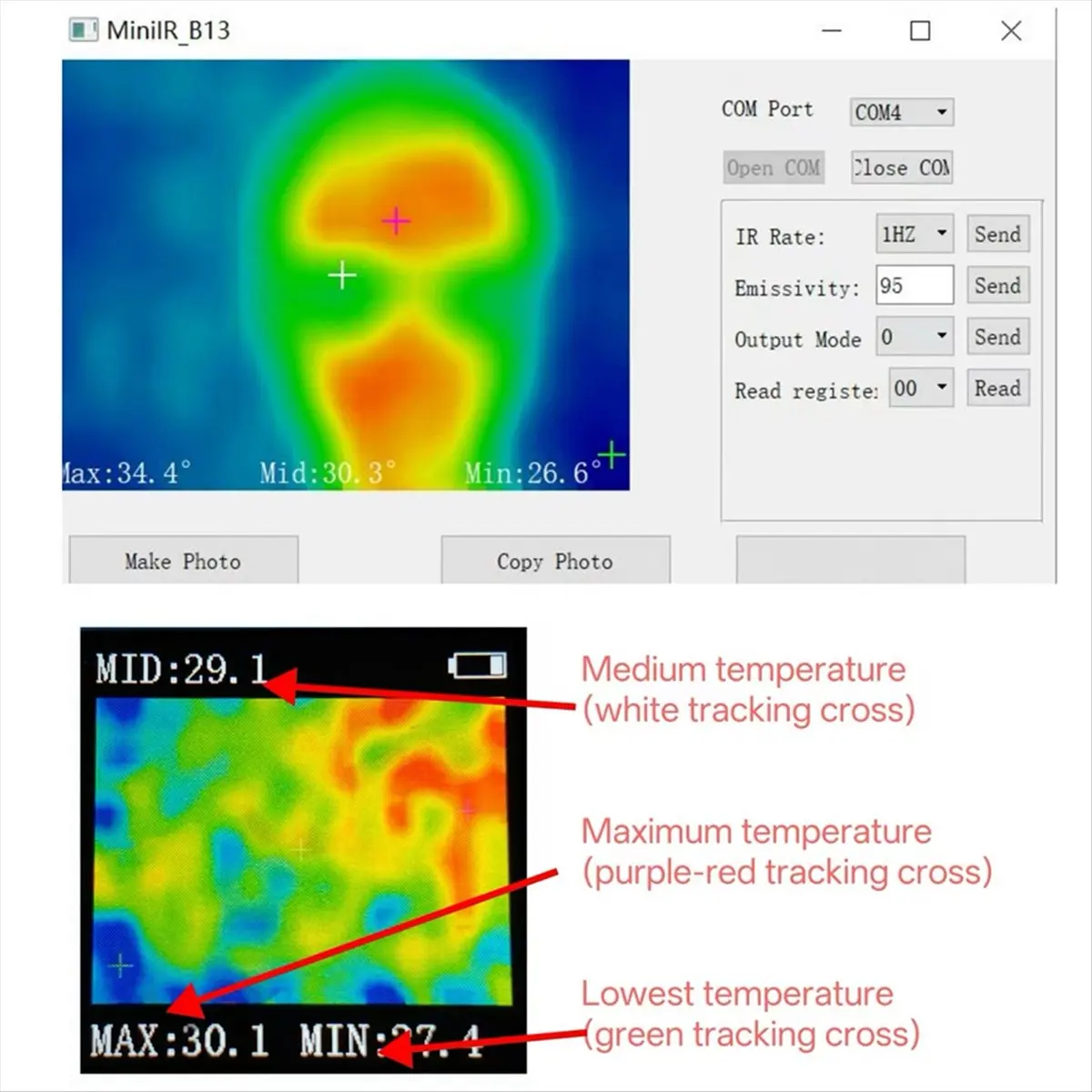 IR B13 Mini 1.3-Inch Infrared Thermal Imaging USB CDC 32x24 Pixel -40-300°C Pocket Sensor with Communication Function
IR B13 Mini 1.3-Inch Infrared Thermal Imaging USB CDC 32x24 Pixel -40-300°C Pocket Sensor with Communication Function