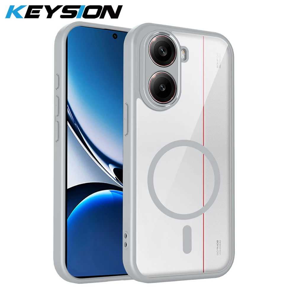 KEYSION Transparent Magnetic Phone Case for Xiaomi POCO X7 Pro Soft Silicone+PC HD Clear Shockproof Back Cover for Redmi Turbo 4
KEYSION Transparent Magnetic Phone Case for Xiaomi POCO X7 Pro Soft Silicone+PC HD Clear Shockproof Back Cover for Redmi Turbo 4