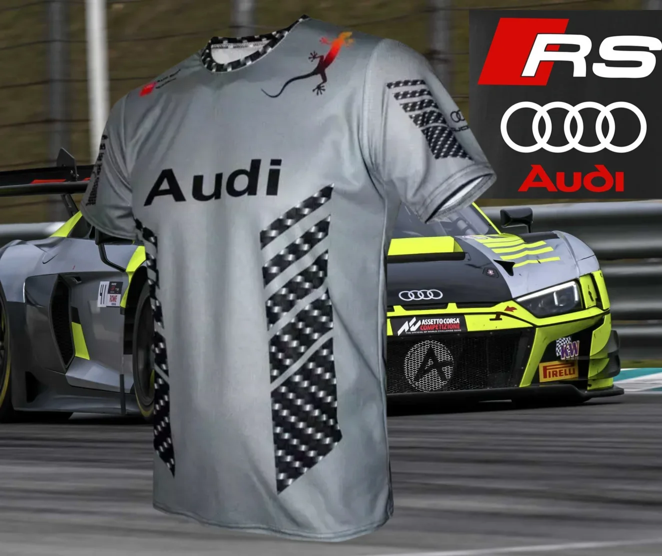Forza Racing Motorcar рубашки для вождения Audi спортивные мужские и женские футболки повседневные дышащие быстросохнущие футболки с круглым вырезом и короткими рукавами
Forza Racing Motorcar рубашки для вождения Audi спортивные мужские и женские футболки повседневные дышащие быстросохнущие футболки с круглым вырезом и короткими рукавами