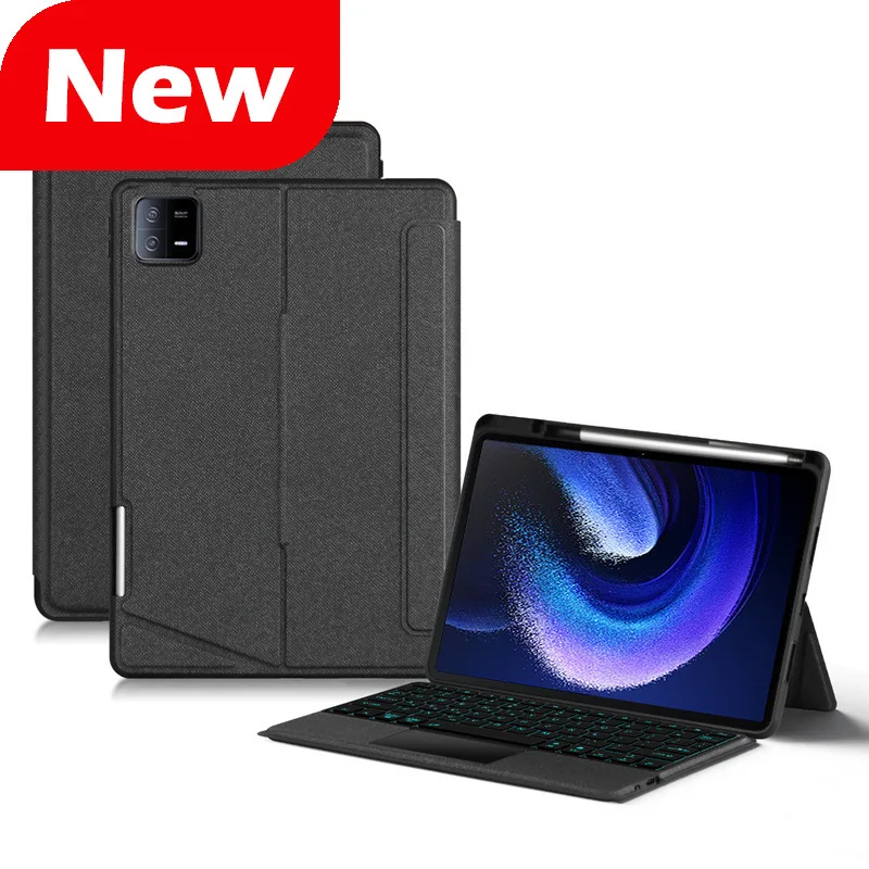 Подходит для Xiaomi Tablet 5/6, защитный чехол для клавиатуры с горизонтальным и вертикальным экраном, разделенный кожаный чехол для клавиатуры
Подходит для Xiaomi Tablet 5/6, защитный чехол для клавиатуры с горизонтальным и вертикальным экраном, разделенный кожаный чехол для клавиатуры