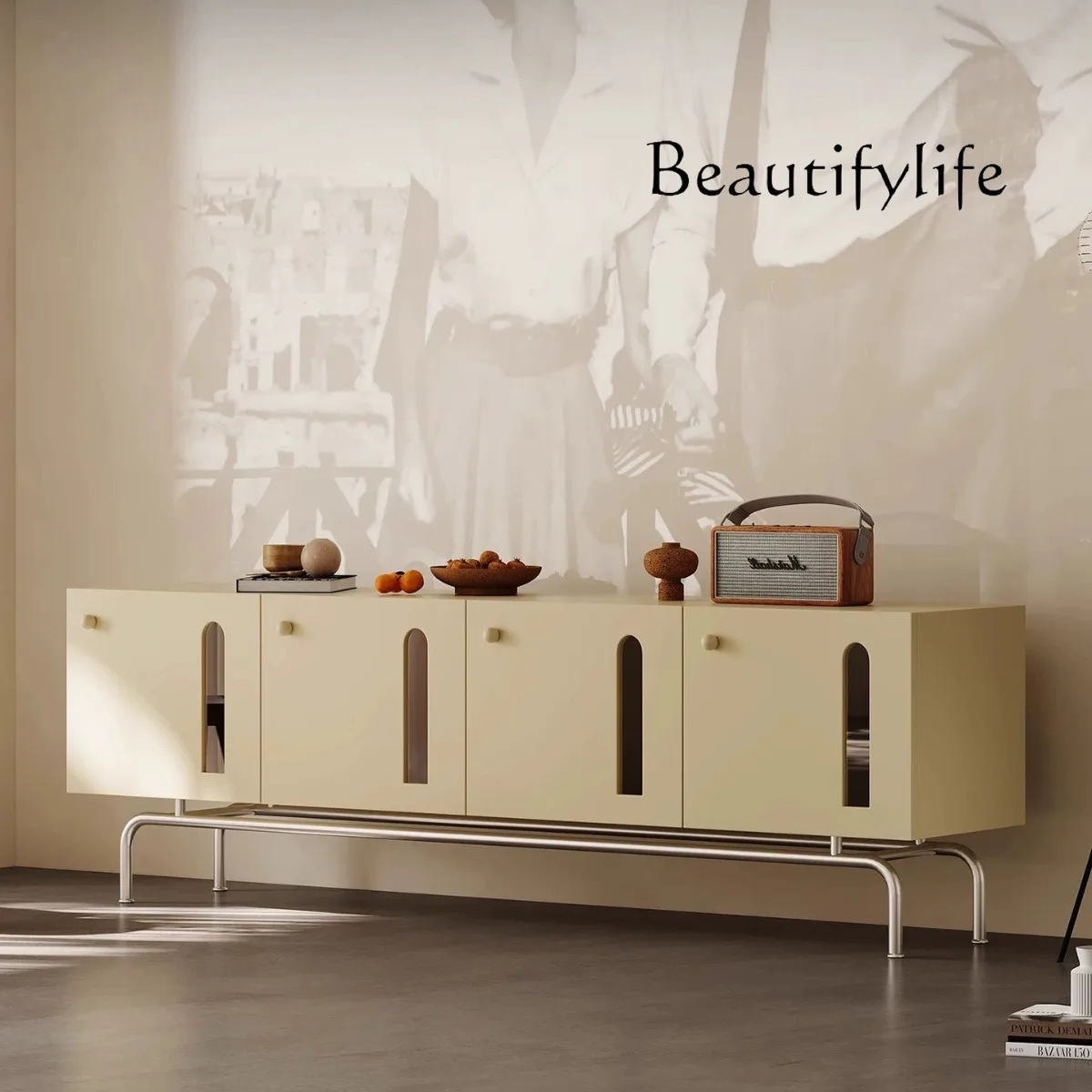 Nordic solid wood TV cabinet medieval modern simple small apartment living room retro locker
Nordic solid wood TV cabinet medieval modern simple small apartment living room retro locker