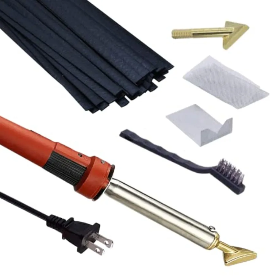 Plastic Welding Kit with Welder, Rods, Reinforcing Mesh, Hot Iron Stand, and Wire Brush - Plastic Bumper Repair Kit DIY Arts, C
Plastic Welding Kit with Welder, Rods, Reinforcing Mesh, Hot Iron Stand, and Wire Brush - Plastic Bumper Repair Kit DIY Arts, C