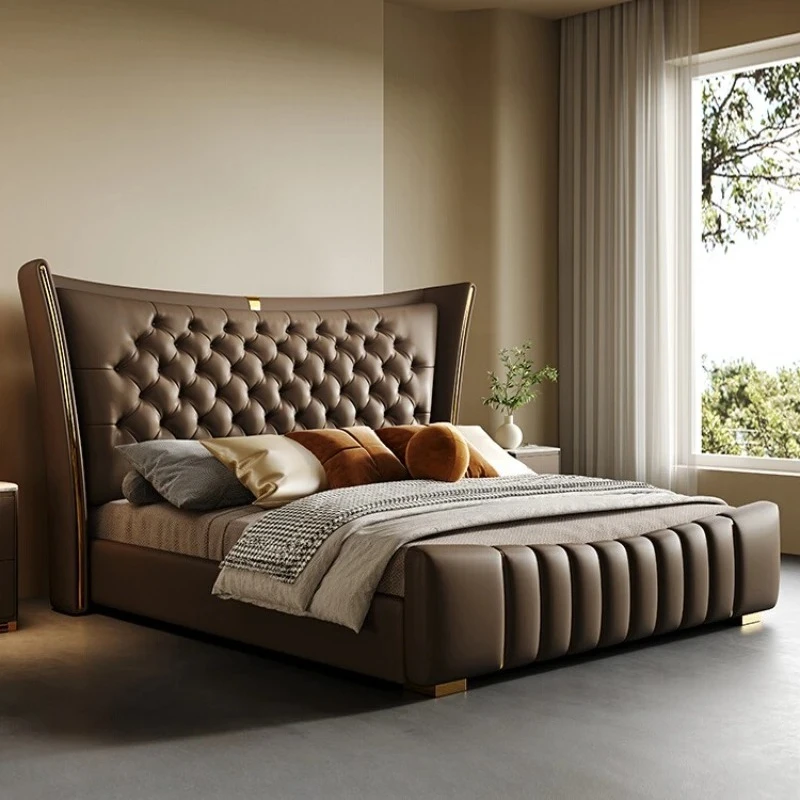 Leather Soft Package Wedding Double Bed Modern King Size Queen Full Twin 150 X 200 Cama Bed Luxury Wood Bedroom Furniture
Leather Soft Package Wedding Double Bed Modern King Size Queen Full Twin 150 X 200 Cama Bed Luxury Wood Bedroom Furniture