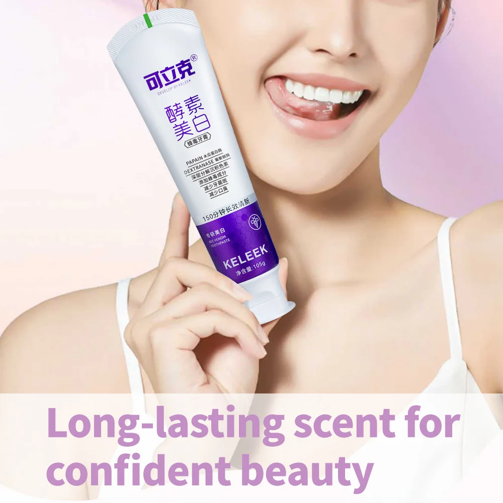 Whitening Toothpaste Dental cleaning Fresh oral cavity refreshing breath repair Keleek Enzymatic Bee Venom Toothpaste 105g
Whitening Toothpaste Dental cleaning Fresh oral cavity refreshing breath repair Keleek Enzymatic Bee Venom Toothpaste 105g
