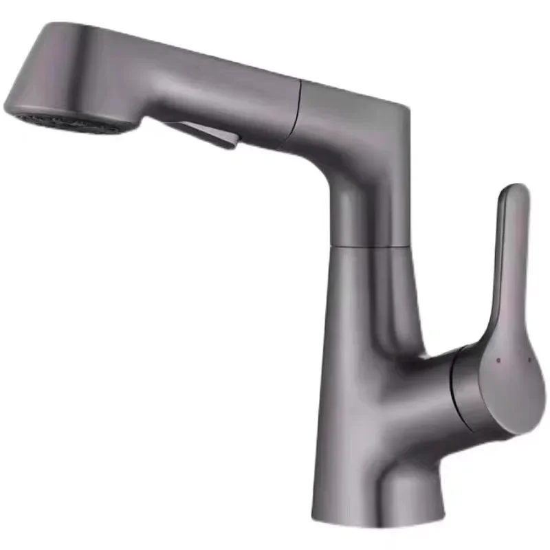 Hot and cold pull-out washbasin basin single hole lifting and retractable rotating faucet
Hot and cold pull-out washbasin basin single hole lifting and retractable rotating faucet