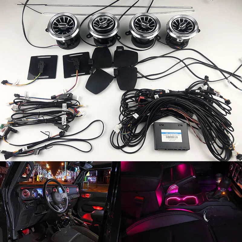 For jeep Wrangler JL 2018-2020 Turbine outlet LED Ambient Light front air condition vent inlet center console ambient lamp
For jeep Wrangler JL 2018-2020 Turbine outlet LED Ambient Light front air condition vent inlet center console ambient lamp
