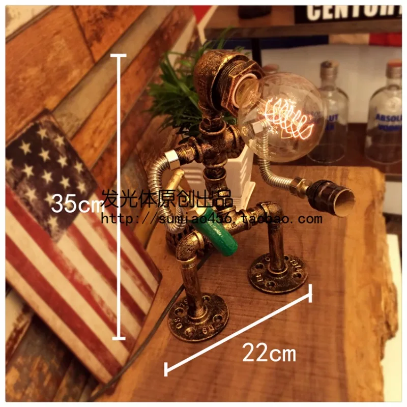 Водопровод робот кафе украшение креативная настольная лампа промышленная ретро лампа Эдисона
Водопровод робот кафе украшение креативная настольная лампа промышленная ретро лампа Эдисона