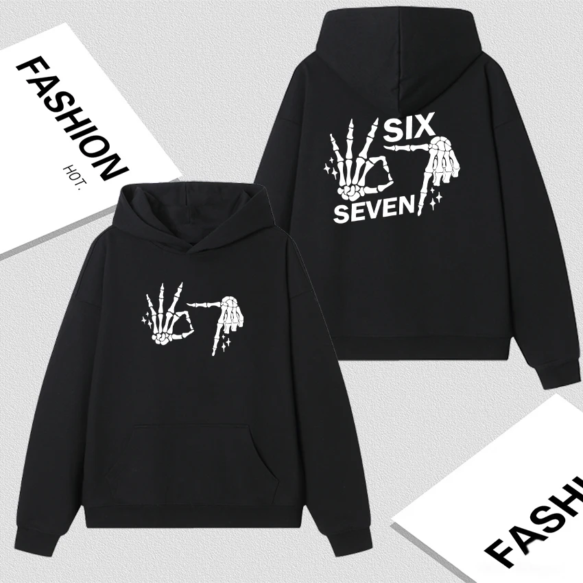 Trendy and Creative Six and Seven Hand Gesture Print Hoodie Beautiful and Stylish Loose Autumn Winter Fleece Sweatshirt Unisex
Trendy and Creative Six and Seven Hand Gesture Print Hoodie Beautiful and Stylish Loose Autumn Winter Fleece Sweatshirt Unisex