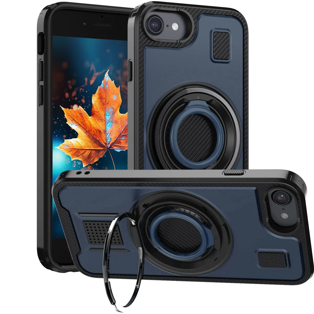 For iPhone 7 4.7" Case Hybrid Shockproof Dual Ring Kickstand Rugged Heavy Duty Slim Thin Hard Phone Cover Blue
For iPhone 7 4.7" Case Hybrid Shockproof Dual Ring Kickstand Rugged Heavy Duty Slim Thin Hard Phone Cover Blue