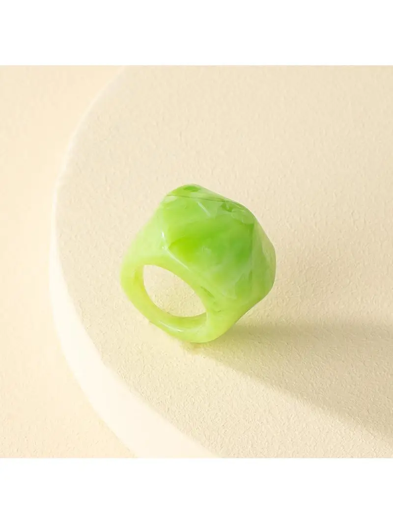 202 Простое модное кольцо из акриловой смолы и сплава, ювелирное украшение с элегантным матовым дизайном, модный аксессуар
202 Простое модное кольцо из акриловой смолы и сплава, ювелирное украшение с элегантным матовым дизайном, модный аксессуар