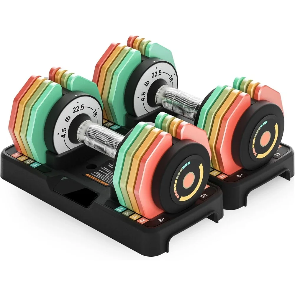 Adjustable Dumbbells Set 12.5LB/22.5LB Pair, Adjustable 5 Weights Handle, Premium Comfort Non-slip Metal Dumbbells with Tray
Adjustable Dumbbells Set 12.5LB/22.5LB Pair, Adjustable 5 Weights Handle, Premium Comfort Non-slip Metal Dumbbells with Tray