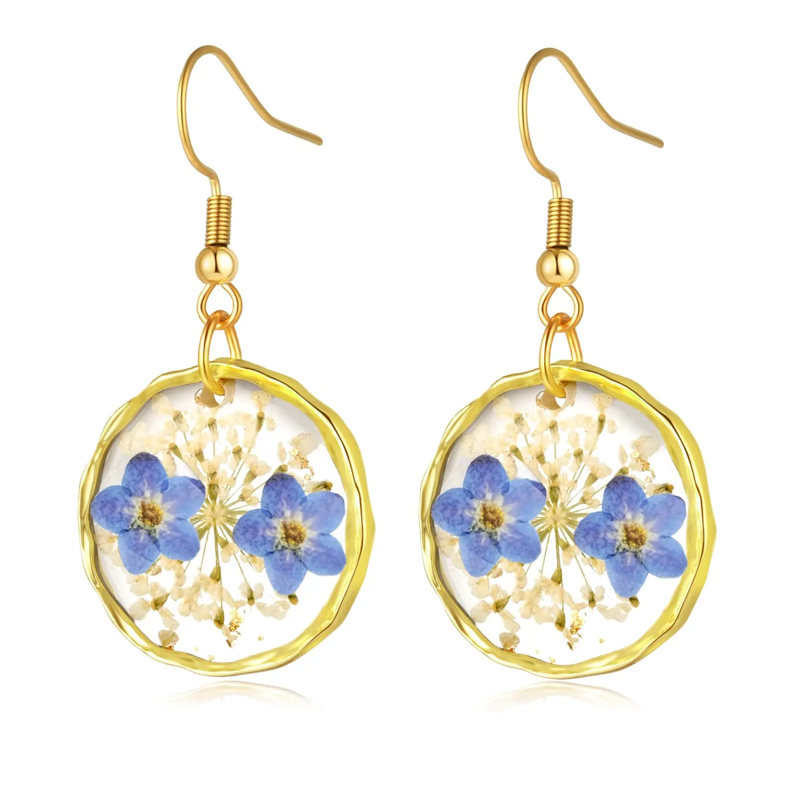 Pressed Flower Dangle Earrings For Women Boho Chic Handmade Floral Jewelry Gift
Pressed Flower Dangle Earrings For Women Boho Chic Handmade Floral Jewelry Gift