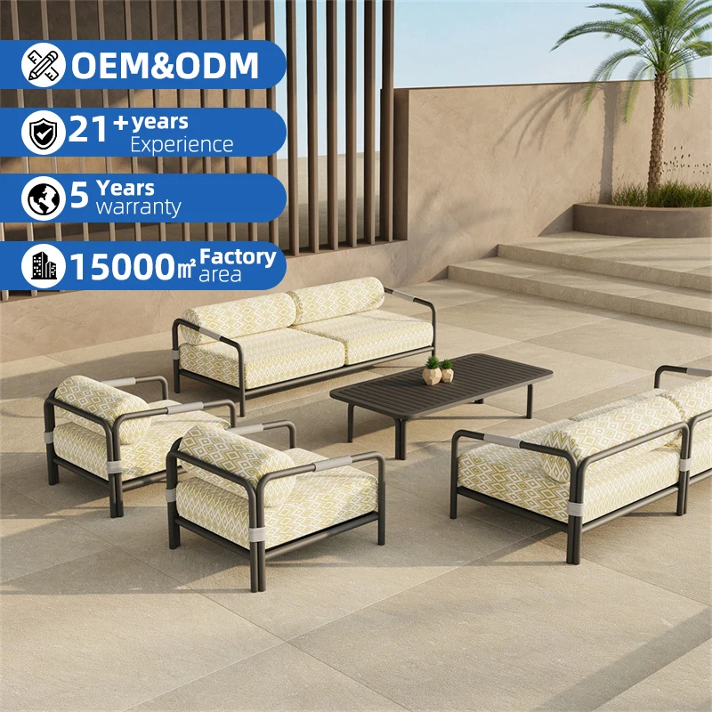 Modern Aluminum Garden Sofa Set Outdoor Furniture Set for Garden Patio Courtyard & Hotel Use-Rust Proof & Waterproof
Modern Aluminum Garden Sofa Set Outdoor Furniture Set for Garden Patio Courtyard & Hotel Use-Rust Proof & Waterproof