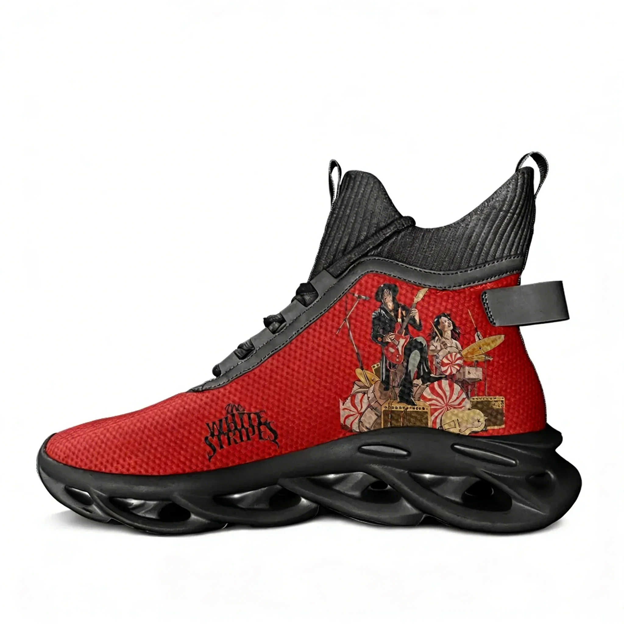 Кроссовки The White Stripes High Top Flats для мужчин и женщин, спортивная обувь для бега, высококачественные кроссовки на шнуровке, сетчатая обувь, индивидуальный дизайн.
Кроссовки The White Stripes High Top Flats для мужчин и женщин, спортивная обувь для бега, высококачественные кроссовки на шнуровке, сетчатая обувь, индивидуальный дизайн.