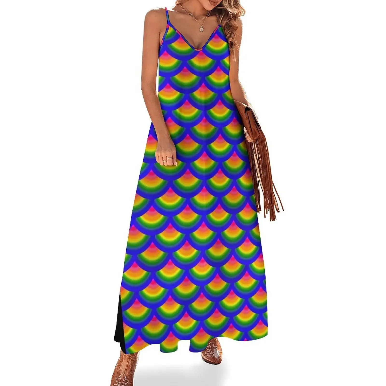 Rainbow Fish Scales Mermaid Pattern Sleeveless Dress Dresses ladies dresses for special occasions long dresses for women
Rainbow Fish Scales Mermaid Pattern Sleeveless Dress Dresses ladies dresses for special occasions long dresses for women