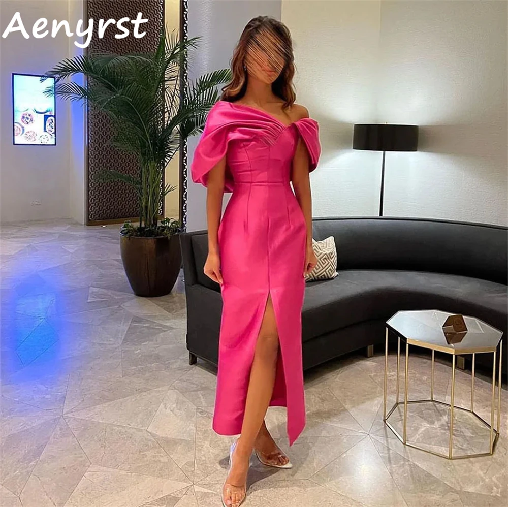 Aenyrst Off The Shoulder Evening Dresses Mermaid Satin Split Prom Ball Dress Ankle Length Dinner Party Gowns Long فساتين السهرة
Aenyrst Off The Shoulder Evening Dresses Mermaid Satin Split Prom Ball Dress Ankle Length Dinner Party Gowns Long فساتين السهرة