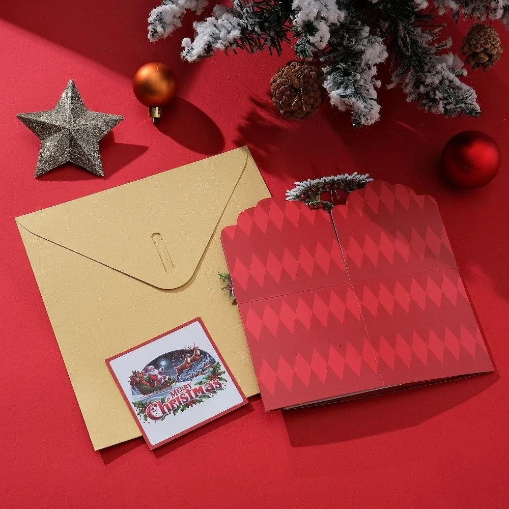 Romantic 3D Pop Up Christmas Greeting Cards with Envelope Santa Claus Xmas Gift Cards Surprised Blessing Card Invitations
Romantic 3D Pop Up Christmas Greeting Cards with Envelope Santa Claus Xmas Gift Cards Surprised Blessing Card Invitations