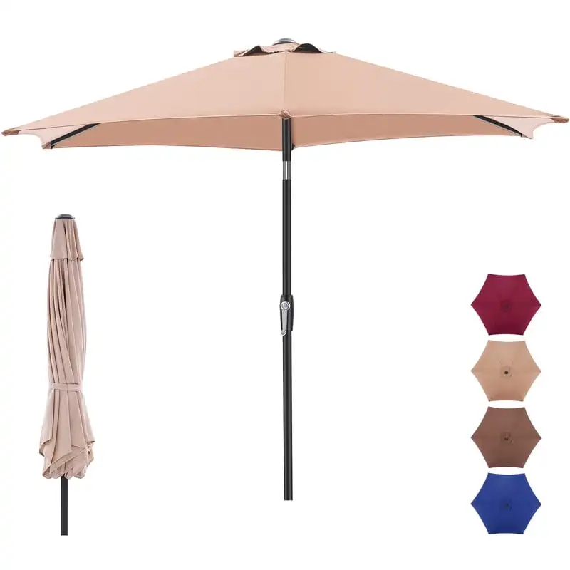 7.5ft Patio Umbrella with Tilt and Crank Button & 6 Sturdy Ribs Waterproof, Patio Table Umbrella
7.5ft Patio Umbrella with Tilt and Crank Button & 6 Sturdy Ribs Waterproof, Patio Table Umbrella