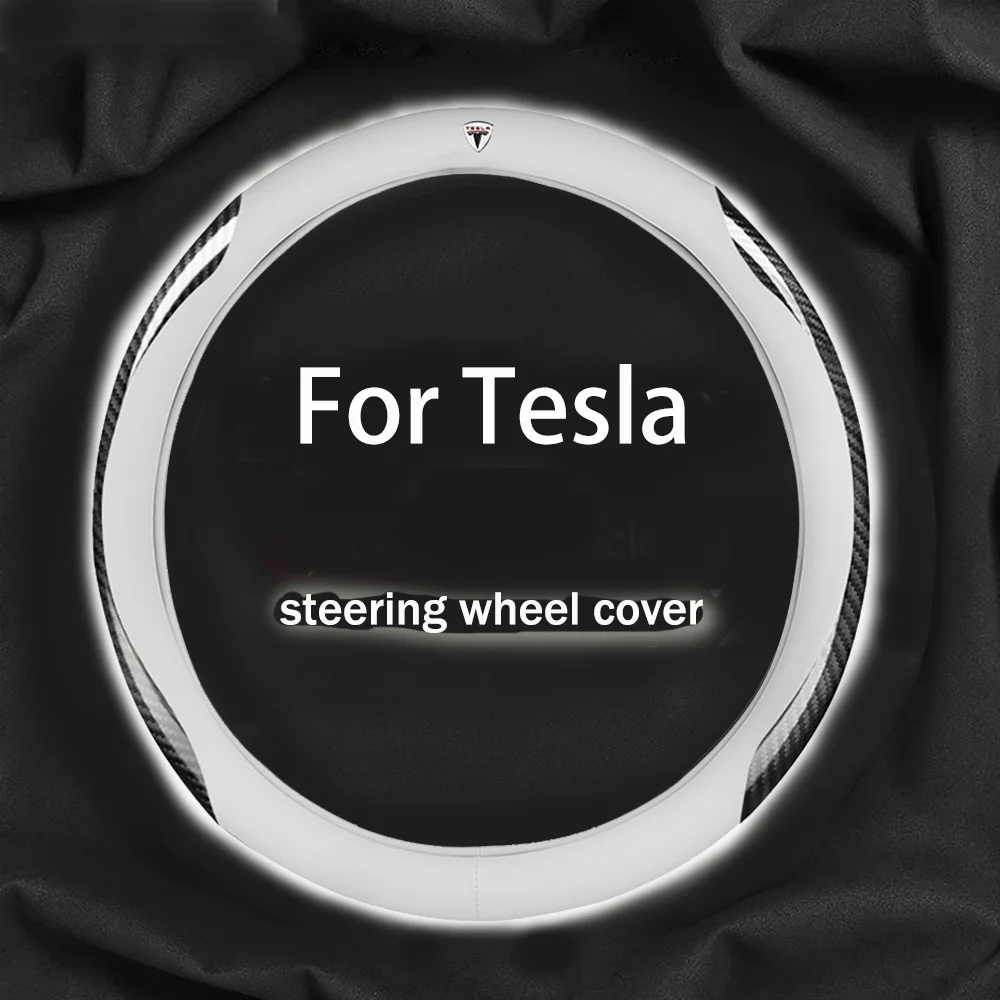 1pc Carbon Fiber PU Leather Car Steering Wheel Cover Non-slip 37cm-38cm For Tesla Model 3 X Y 2026 Bonina Valve Accessories
1pc Carbon Fiber PU Leather Car Steering Wheel Cover Non-slip 37cm-38cm For Tesla Model 3 X Y 2026 Bonina Valve Accessories