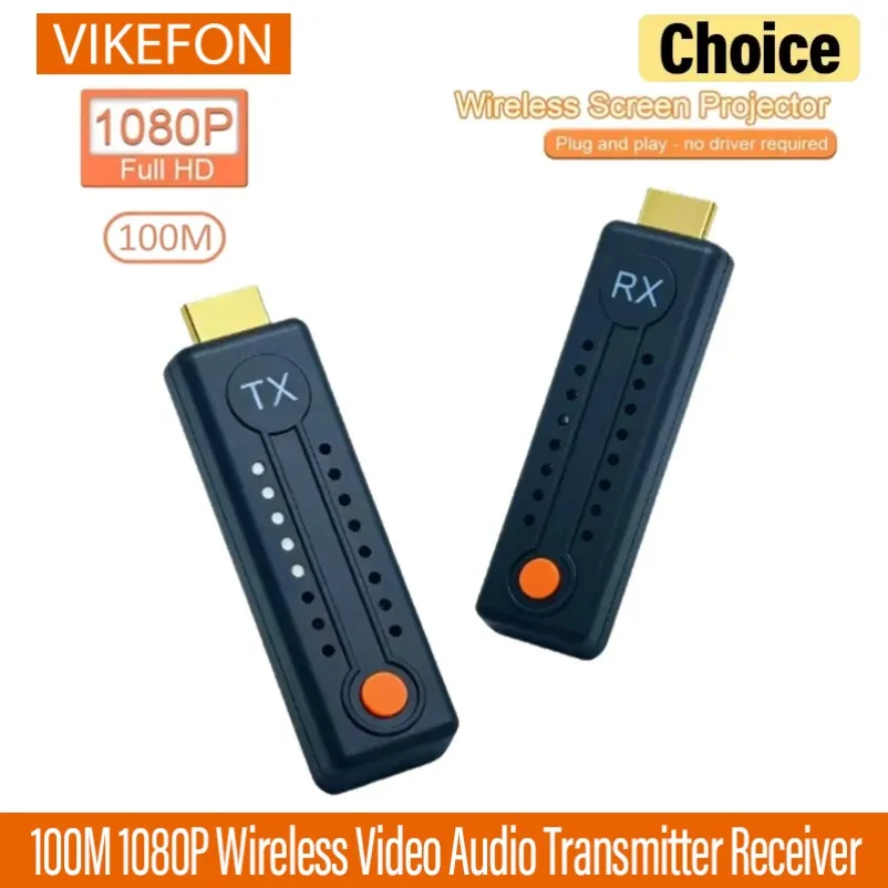 100M 1080P Wireless Video Audio Transmitter Receiver Wireless HDMI-Compatible Display Adapter From PC to Projector & Monitor
100M 1080P Wireless Video Audio Transmitter Receiver Wireless HDMI-Compatible Display Adapter From PC to Projector & Monitor