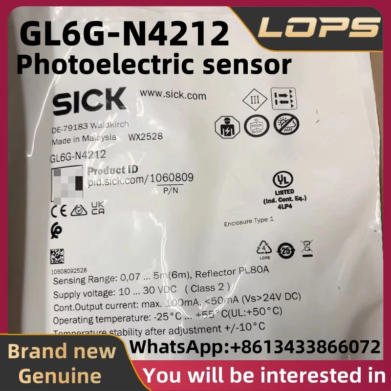 GL6G-N4212 Совершенно новый оригинальный датчик фотоэлектрического переключателя SICK, большое количество на складе, добро пожаловать на консультацию
GL6G-N4212 Совершенно новый оригинальный датчик фотоэлектрического переключателя SICK, большое количество на складе, добро пожаловать на консультацию