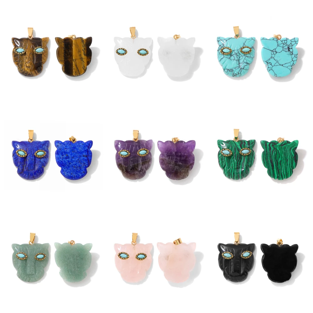 2 шт., высококачественный резной кулон в форме головы леопарда из натурального камня, бирюзовые кристаллы, подвеска из обсидиана для изготовления ювелирных изделий своими руками
2 шт., высококачественный резной кулон в форме головы леопарда из натурального камня, бирюзовые кристаллы, подвеска из обсидиана для изготовления ювелирных изделий своими руками