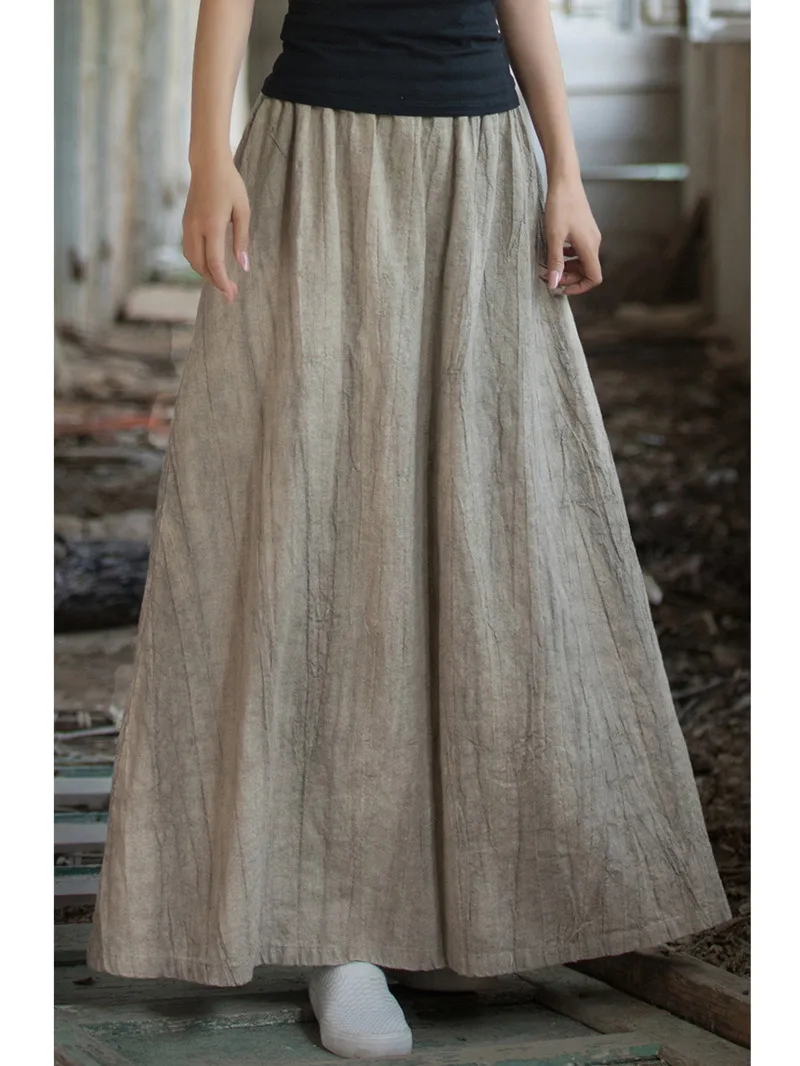 Женские юбки Ramie с эластичной резинкой на талии и карманами, винтажная осенняя одежда, новинка 2044, женские юбки трапециевидной формы, повседневные корейские OT1C
Женские юбки Ramie с эластичной резинкой на талии и карманами, винтажная осенняя одежда, новинка 2044, женские юбки трапециевидной формы, повседневные корейские OT1C