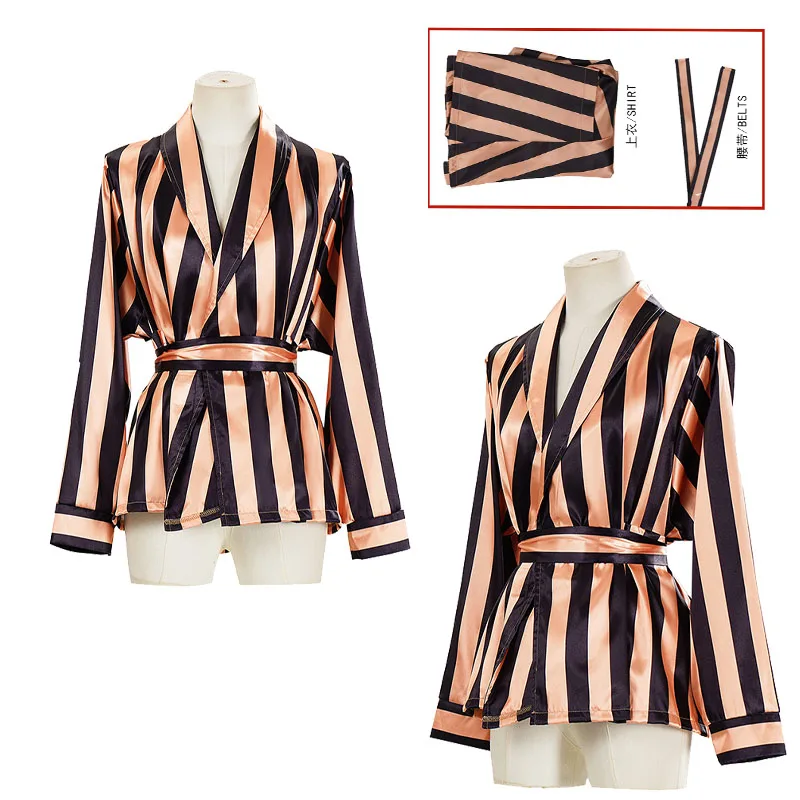 WHH Anime cosplay costume Miranda striped nightgown striped shirt,elegant top women's clothing
WHH Anime cosplay costume Miranda striped nightgown striped shirt,elegant top women's clothing