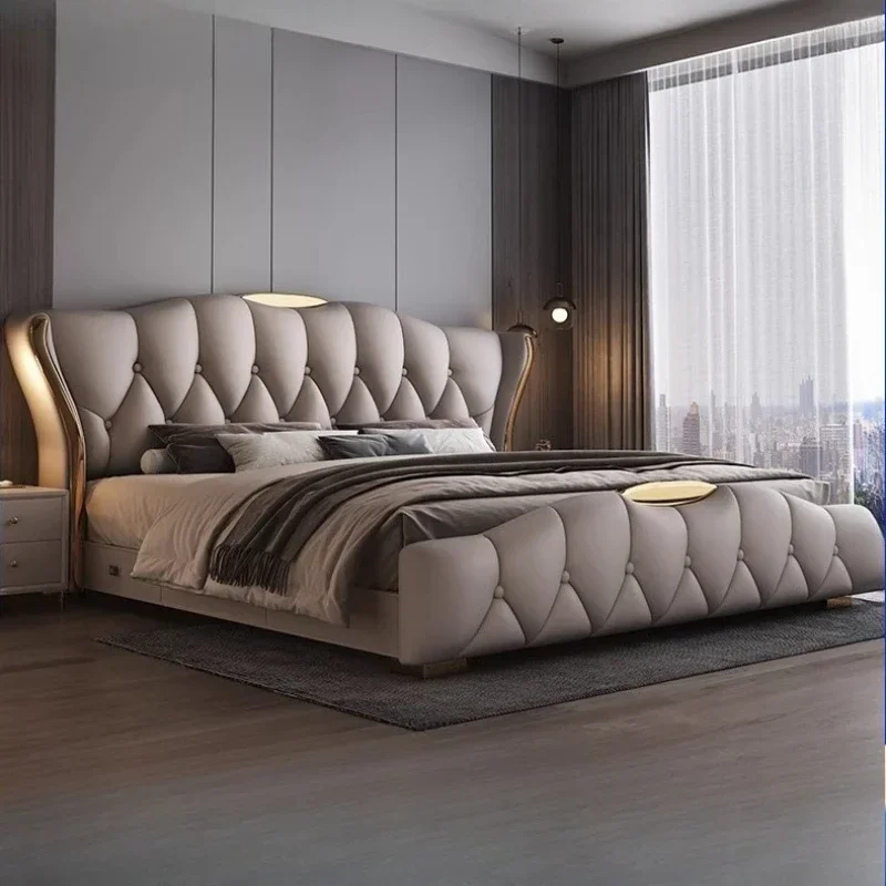 Современная кожаная двуспальная кровать с каркасом изголовья Cama De Casal King-кровать 150X200, деревянная полка, роскошная современная
Современная кожаная двуспальная кровать с каркасом изголовья Cama De Casal King-кровать 150X200, деревянная полка, роскошная современная