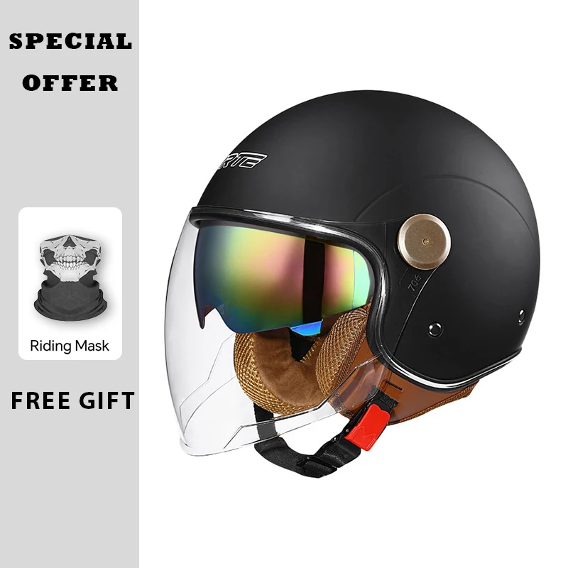 DOT Approved Men Women Motorcycle Helmet Biker 3/4 Open Face Helmet Retro Electric Bike Scooter ABS Shell Moto Jet Helmet DOT
DOT Approved Men Women Motorcycle Helmet Biker 3/4 Open Face Helmet Retro Electric Bike Scooter ABS Shell Moto Jet Helmet DOT