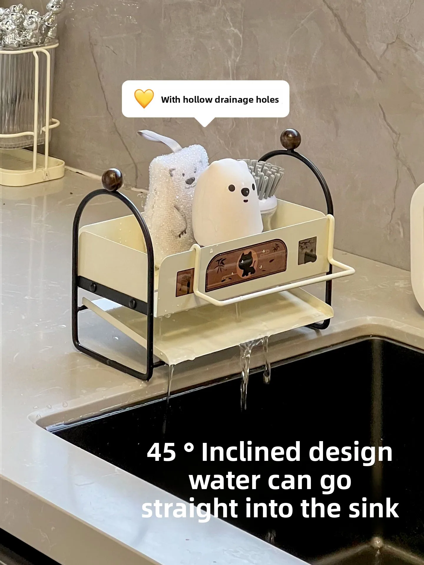 Kitchen Sink Drain Ra Disloth Holder Sponge Storage elf Multi-Functional Kitchen Storage Ra Lazy Person's Organizer
Kitchen Sink Drain Ra Disloth Holder Sponge Storage elf Multi-Functional Kitchen Storage Ra Lazy Person's Organizer