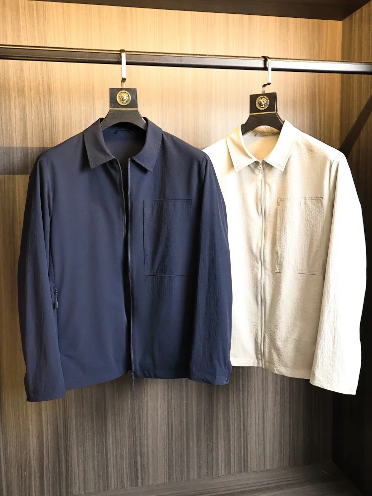 Business Casual Men's Jacket Breathable Polyester Nylon Blend Stand Collar Stretchy Summer Outerwear Fashionable Urban Style
Business Casual Men's Jacket Breathable Polyester Nylon Blend Stand Collar Stretchy Summer Outerwear Fashionable Urban Style