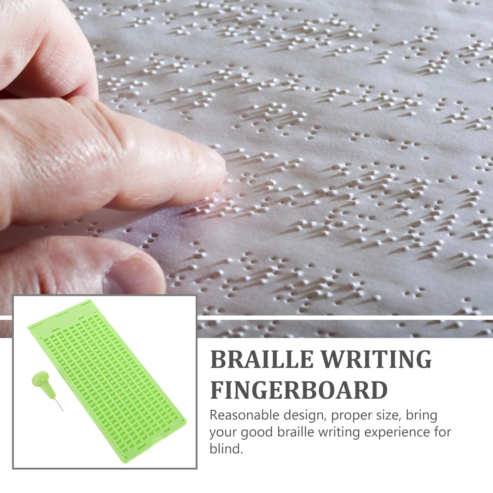 Plastic Braille Stylus Kit Lightweight Portable for Blind Studying Safe Durable Personal Health Accessories
Plastic Braille Stylus Kit Lightweight Portable for Blind Studying Safe Durable Personal Health Accessories