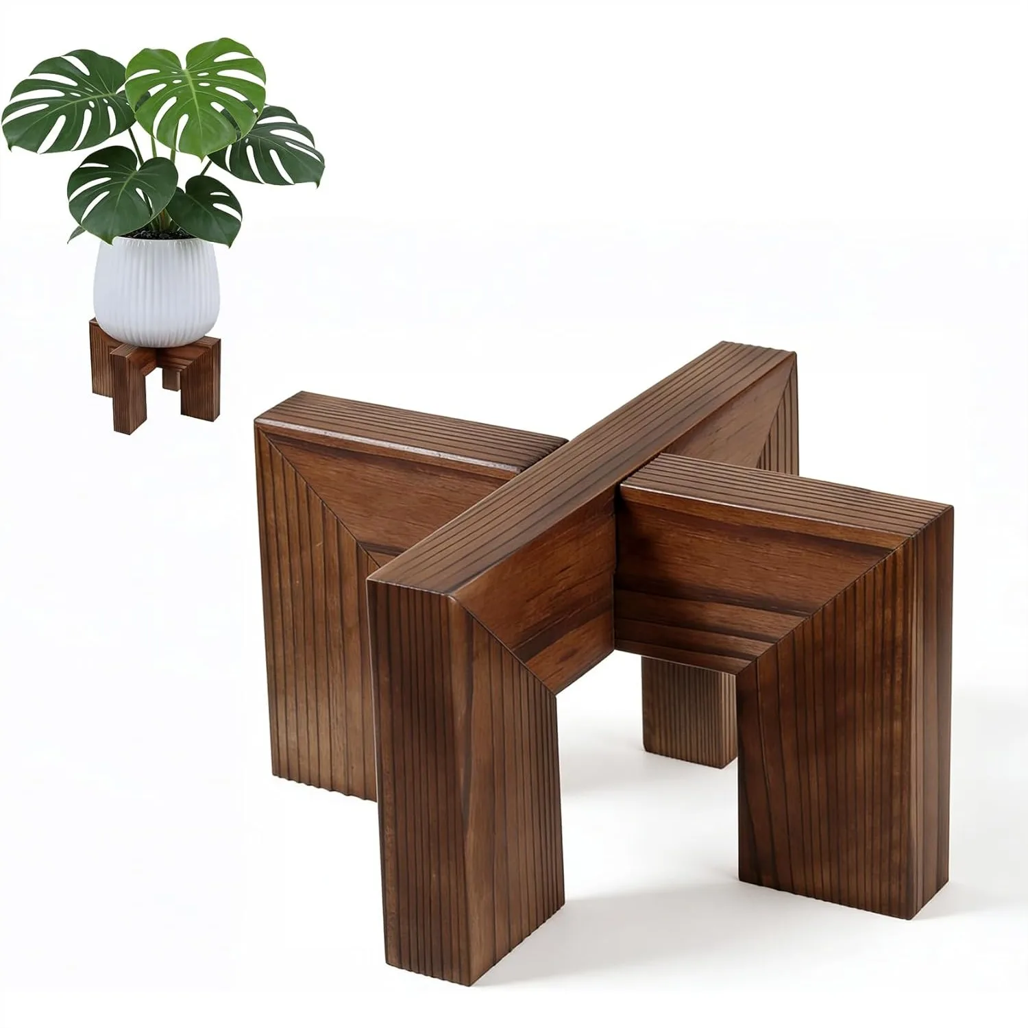 Mid Century Wood Plant Stand for Indoor Outdoor, Sturdy Single Floor Pot Holder with Solid Pine Wood, Fits 2.5-6 Inch Pots
Mid Century Wood Plant Stand for Indoor Outdoor, Sturdy Single Floor Pot Holder with Solid Pine Wood, Fits 2.5-6 Inch Pots