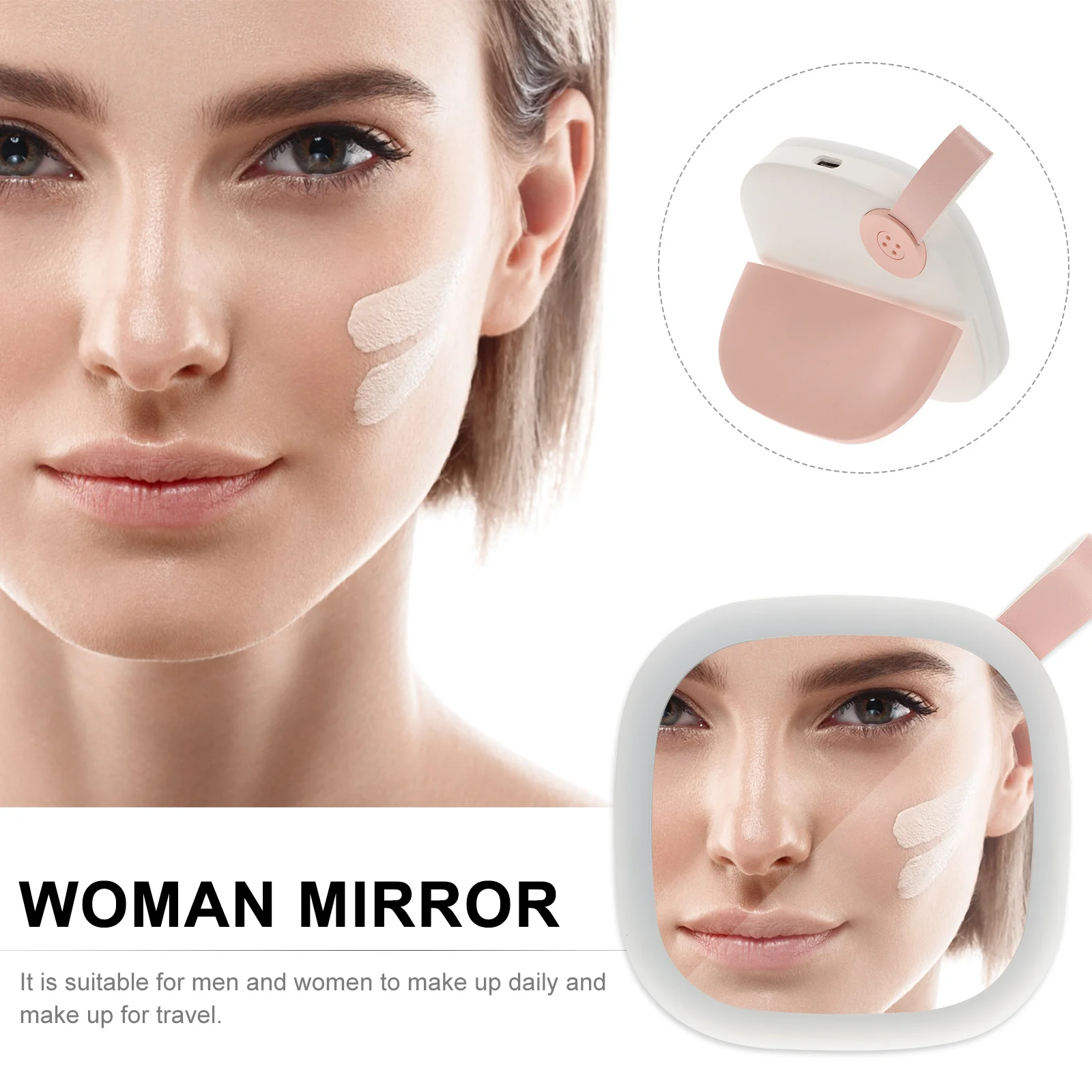 1pcs Led Portable Makeup Mirror Compact Lighted Mirror For Travel Small Vanity Girl Gift Durable Convenient Beauty
1pcs Led Portable Makeup Mirror Compact Lighted Mirror For Travel Small Vanity Girl Gift Durable Convenient Beauty