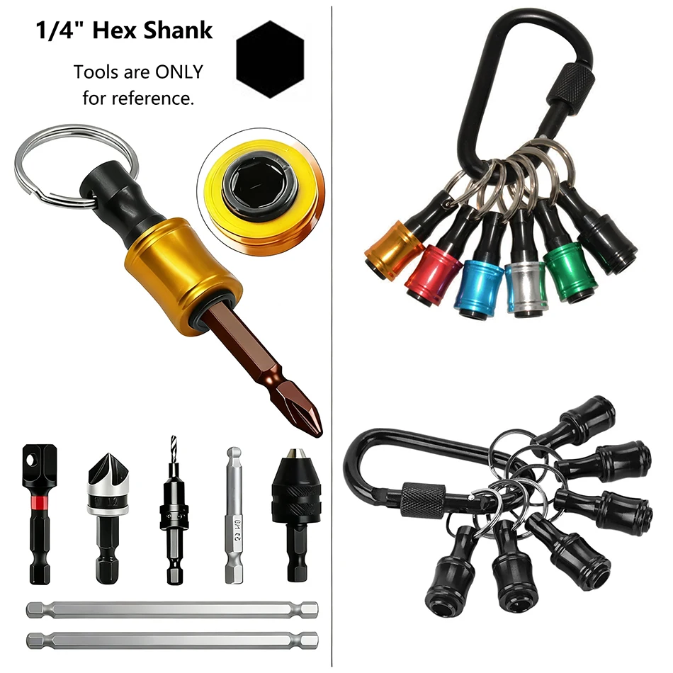 1/4 Hex Shank Alloy Extension Rod Screwdriver Bit Holder Quick Release Keychain Drill Screw Adapter Magnetic Carabiner Hand Tool
1/4 Hex Shank Alloy Extension Rod Screwdriver Bit Holder Quick Release Keychain Drill Screw Adapter Magnetic Carabiner Hand Tool