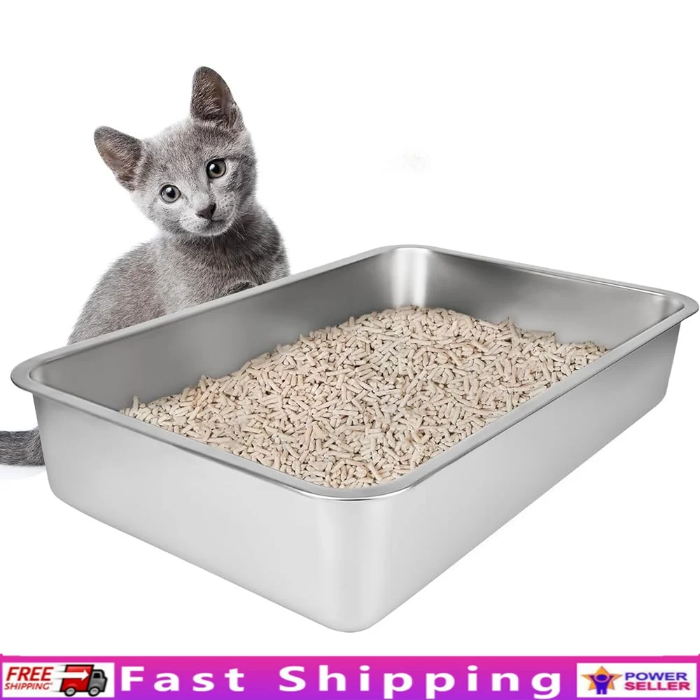 Metal Cat Litter Box Large Non Stick Stain Free Easy Cleanup Rubber Feet Safe Design Cats Rabbits Small Pets
Metal Cat Litter Box Large Non Stick Stain Free Easy Cleanup Rubber Feet Safe Design Cats Rabbits Small Pets