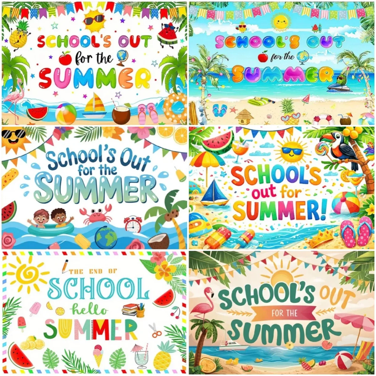 School's Out for Summer Theme Background Summer Pool Party Decoration Backdrop Baby Shower Props Photography Banner Supplies
School's Out for Summer Theme Background Summer Pool Party Decoration Backdrop Baby Shower Props Photography Banner Supplies