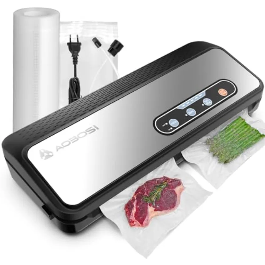 Vacuum Sealer Machine Aobosi Powerful 90Kpa 8-IN-1 Food Vacuum Sealer for Dry/Moist Food Built-in Cutter and Bag Storage Bag Ro
Vacuum Sealer Machine Aobosi Powerful 90Kpa 8-IN-1 Food Vacuum Sealer for Dry/Moist Food Built-in Cutter and Bag Storage Bag Ro
