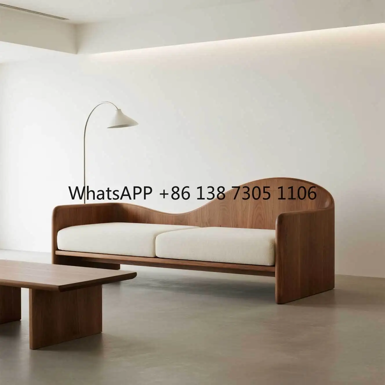 Combination three-person solid wood sofa simple North American sofa fabric single and double black walnut color Japanese style
Combination three-person solid wood sofa simple North American sofa fabric single and double black walnut color Japanese style