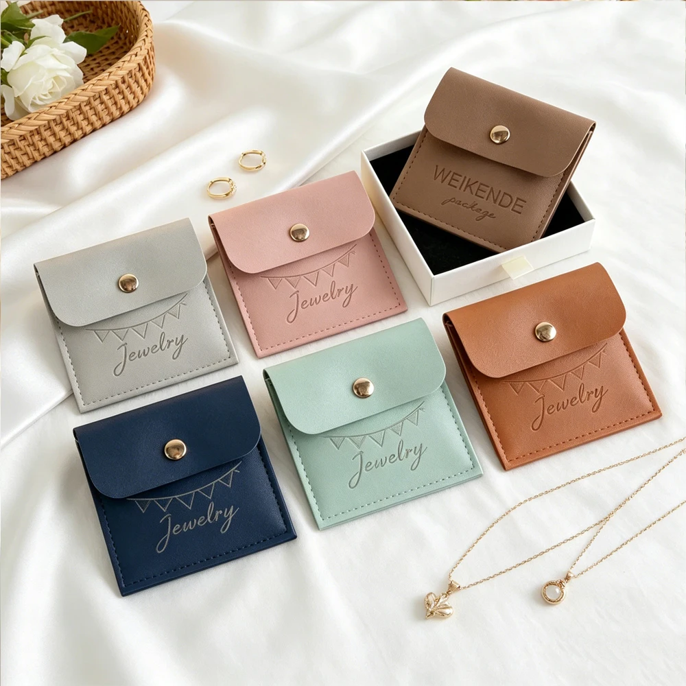 50 Personalized Soft PU Leather Gift Bag Snap Jewelry Pouch Ring Earring Bracelet Candy Travel Perfume Wedding Favor Packaging
50 Personalized Soft PU Leather Gift Bag Snap Jewelry Pouch Ring Earring Bracelet Candy Travel Perfume Wedding Favor Packaging