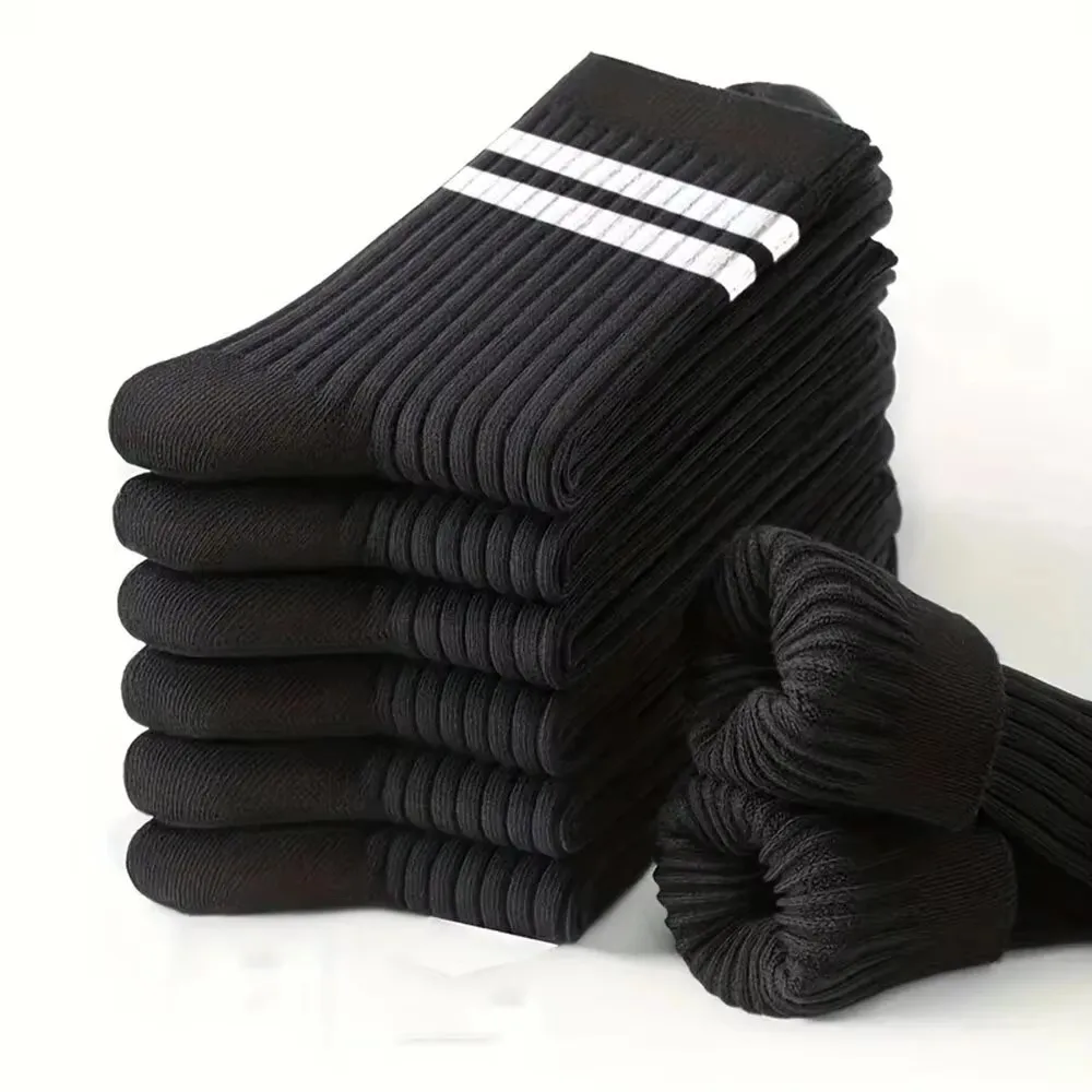 6 Pairs Men's Socks Spring Autumn Simple Casual Black White Striped Socks Breathable Mid Tube Sock High-quality Round Neck Socks
6 Pairs Men's Socks Spring Autumn Simple Casual Black White Striped Socks Breathable Mid Tube Sock High-quality Round Neck Socks