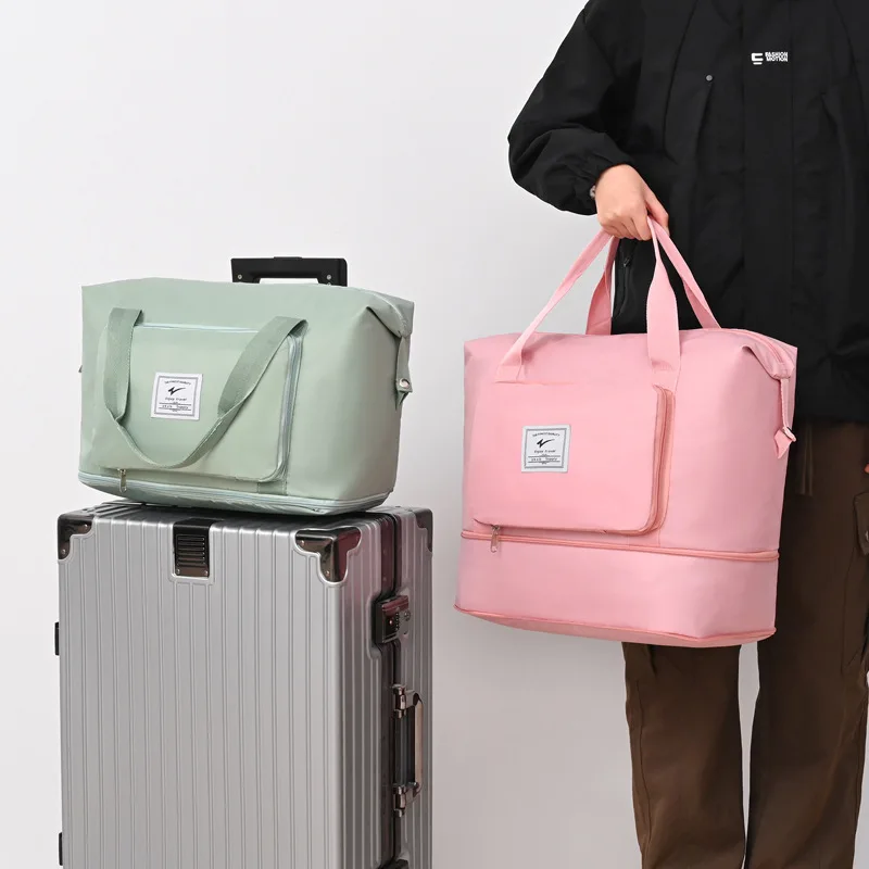Multi-color Large-capacity Handbag Waterproof Folding Duffel Bag Expandable Dry and Wet Separation Travel Bag
Multi-color Large-capacity Handbag Waterproof Folding Duffel Bag Expandable Dry and Wet Separation Travel Bag