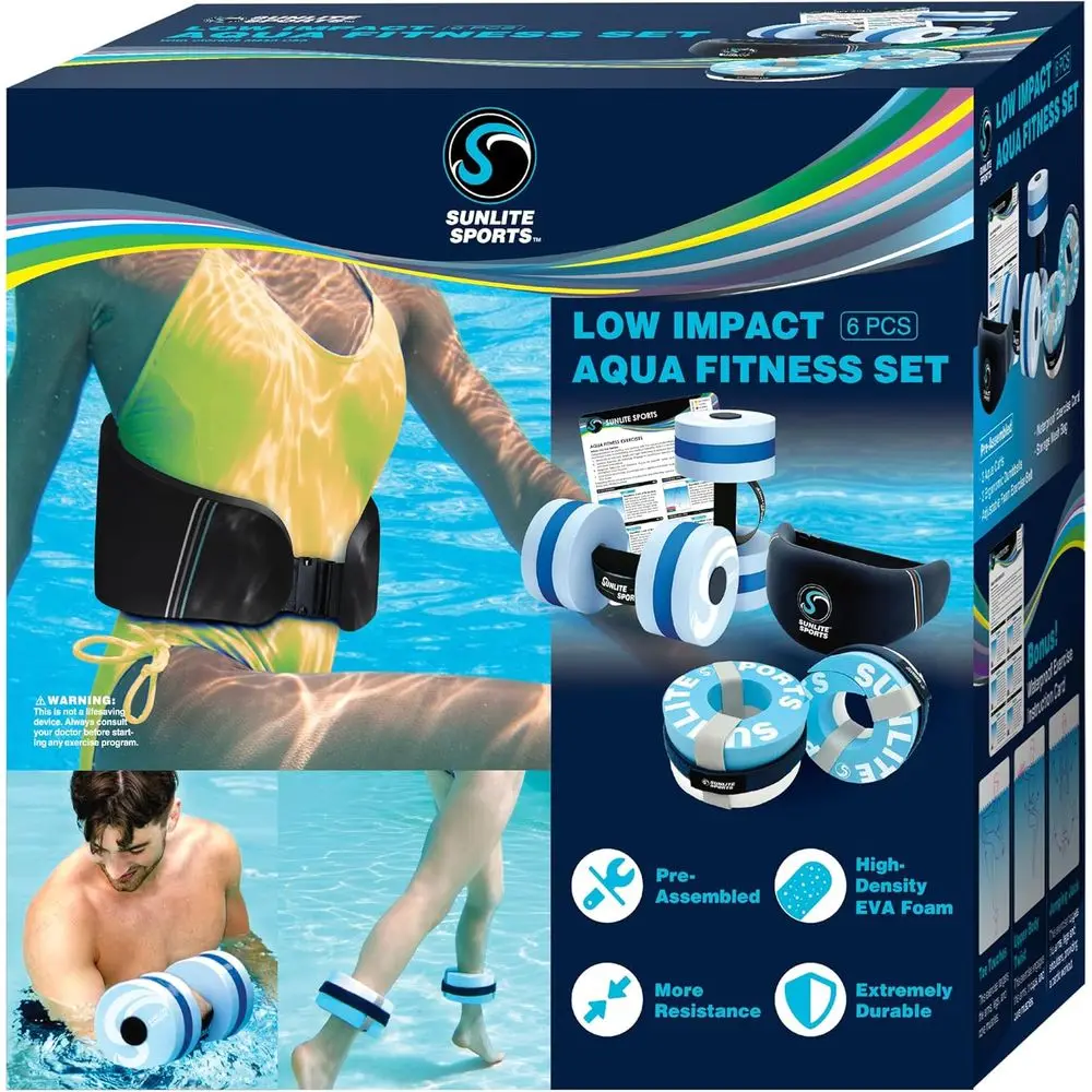 Aqua Fitness Set: Water Dumbbells, Swim Belt, Exercise Equipment for Pool Workouts and Therapy
Aqua Fitness Set: Water Dumbbells, Swim Belt, Exercise Equipment for Pool Workouts and Therapy