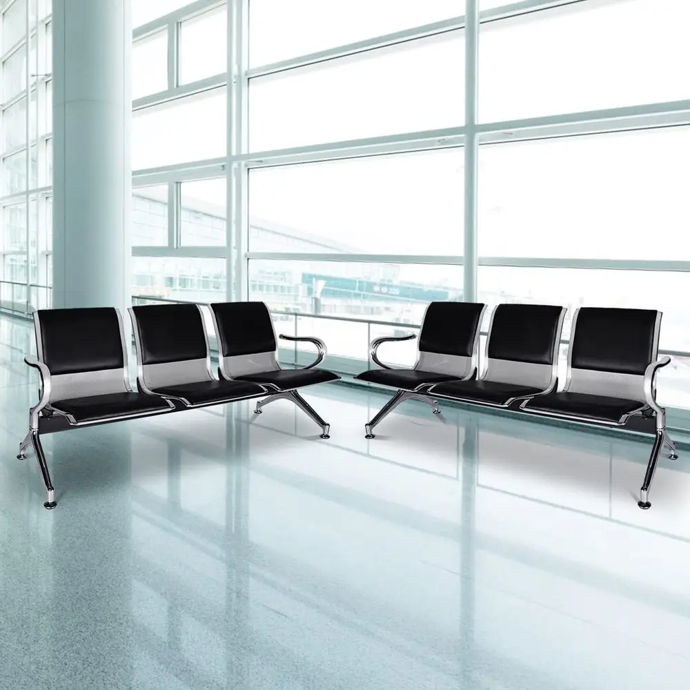 Black Waiting Room Bench with Arms for Airport, Market, Bank, Hospital, and School
Black Waiting Room Bench with Arms for Airport, Market, Bank, Hospital, and School