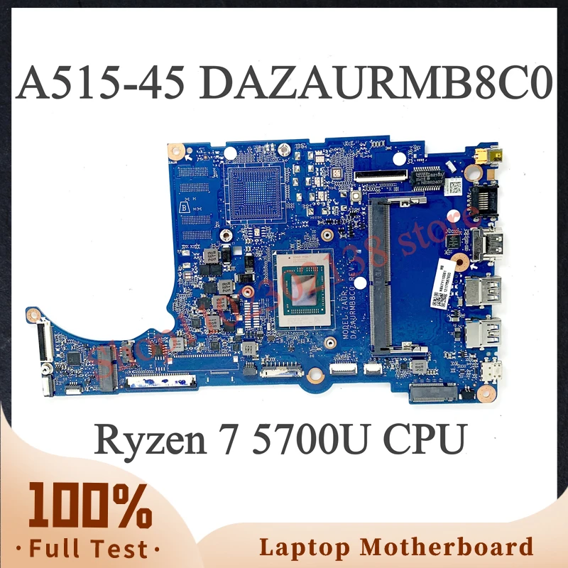 High Quality Mainboard DAZAURMB8C0 W/ Ryzen 7 5700U CPU For Acer Aspier A515-45 Laptop Motherboard 100% Full Tested Working Well
High Quality Mainboard DAZAURMB8C0 W/ Ryzen 7 5700U CPU For Acer Aspier A515-45 Laptop Motherboard 100% Full Tested Working Well