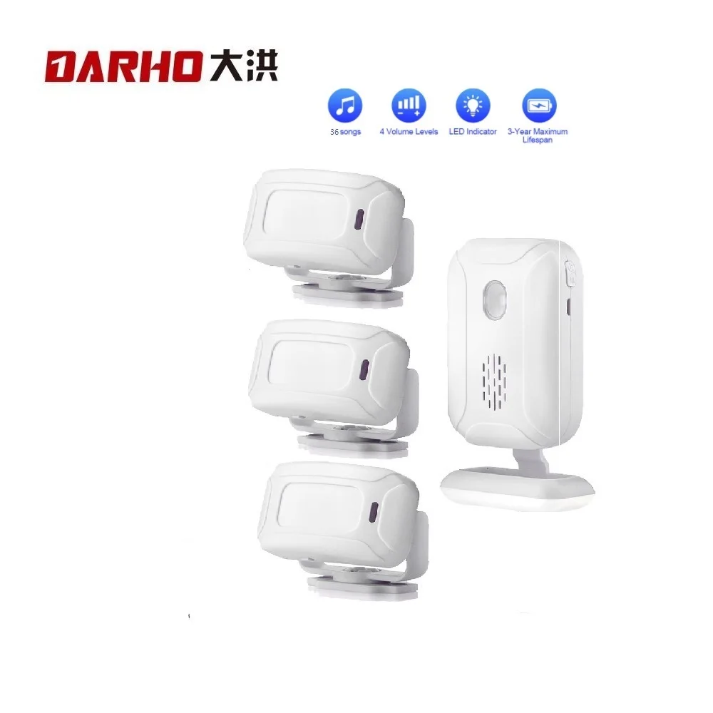 Darho Wireless Welcome Chime Doorbell Alert Chime Kit Range Of 280M Batteries Or USB Interface Power Supply Loud Alarm 113db
Darho Wireless Welcome Chime Doorbell Alert Chime Kit Range Of 280M Batteries Or USB Interface Power Supply Loud Alarm 113db